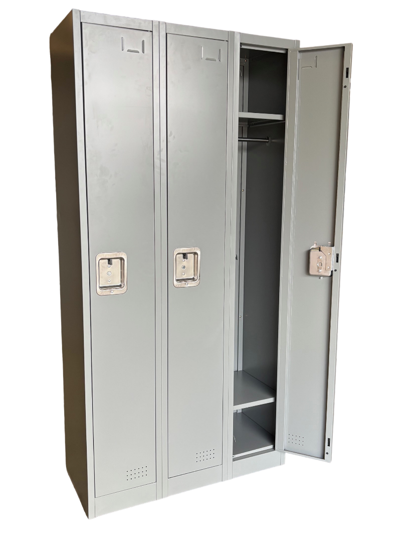Heavy Duty Single Tier Locker - Three Column Set