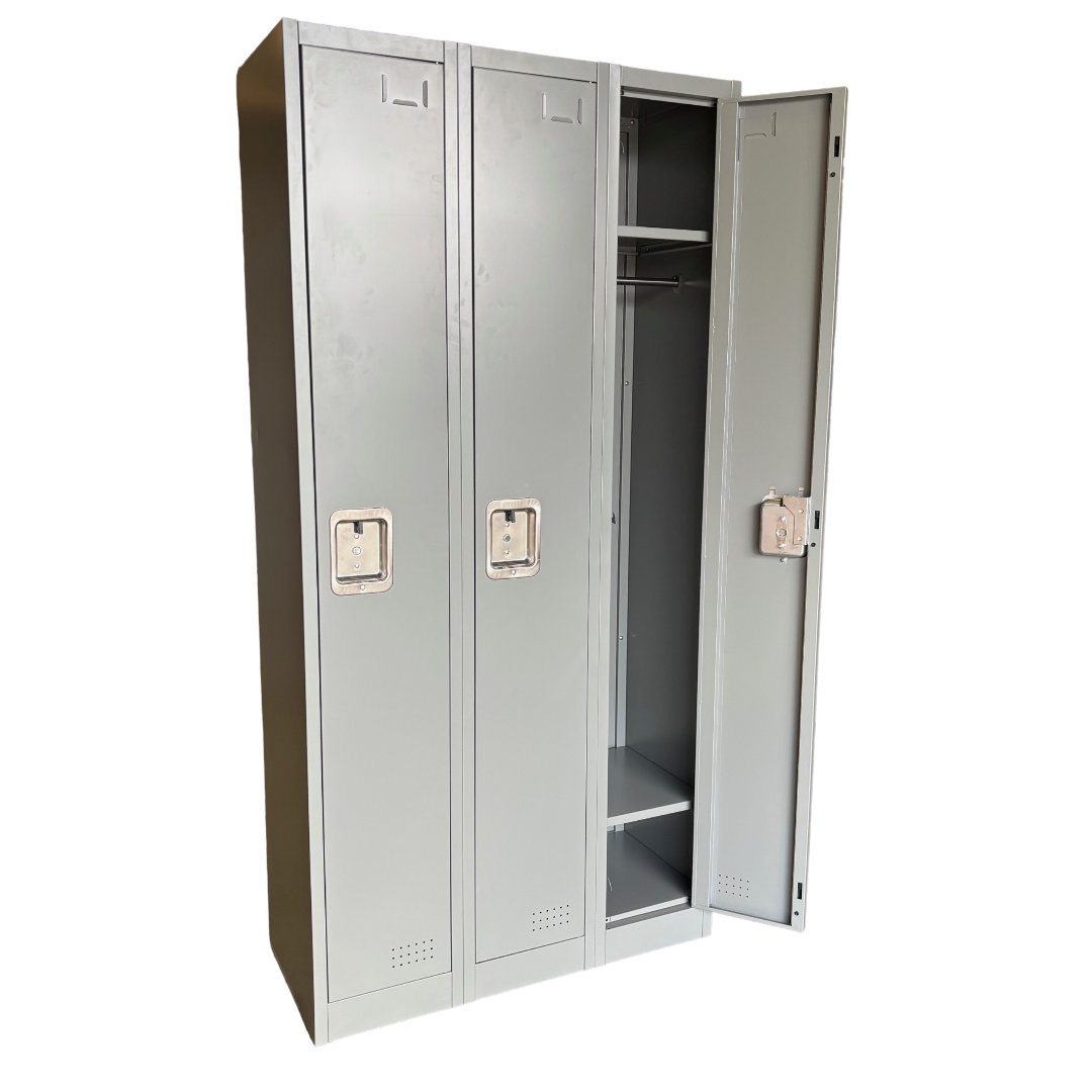 Heavy Duty Single Tier Locker - Three Column Set