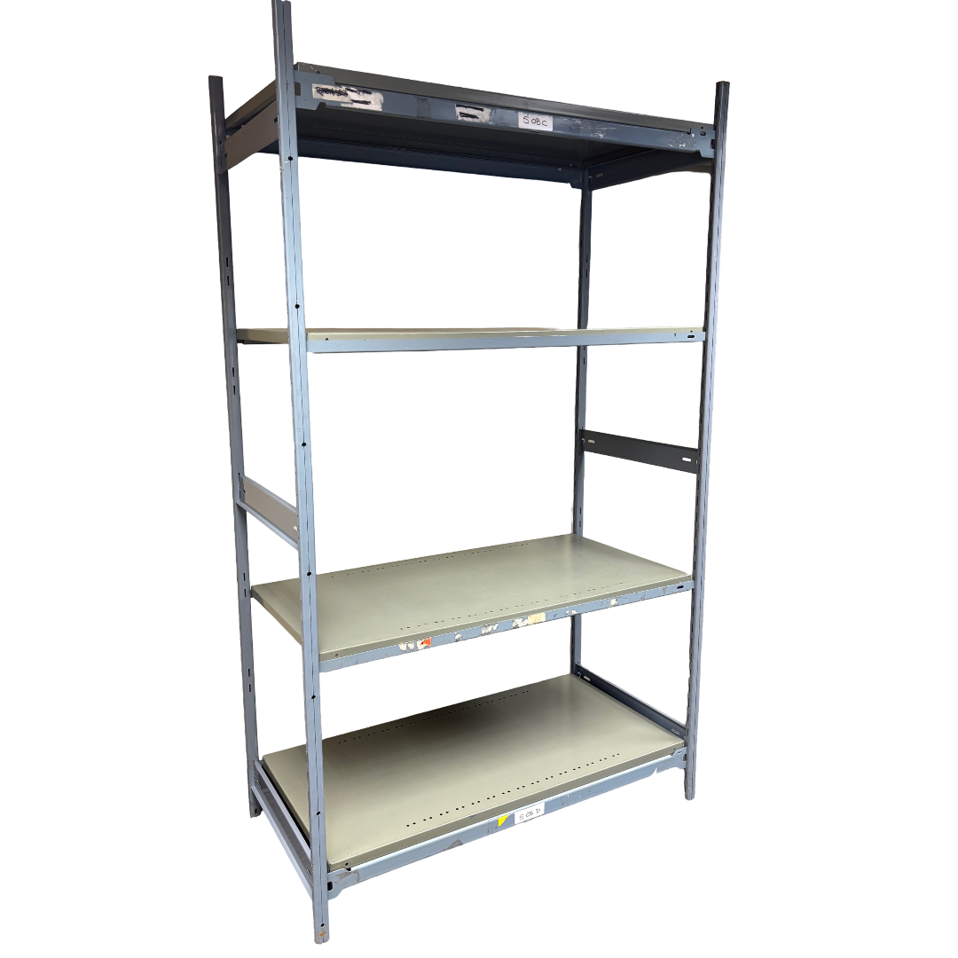 Used Heavy Duty EZ-Rect Shelving Unit with Metal Shelves - 24" x 48"