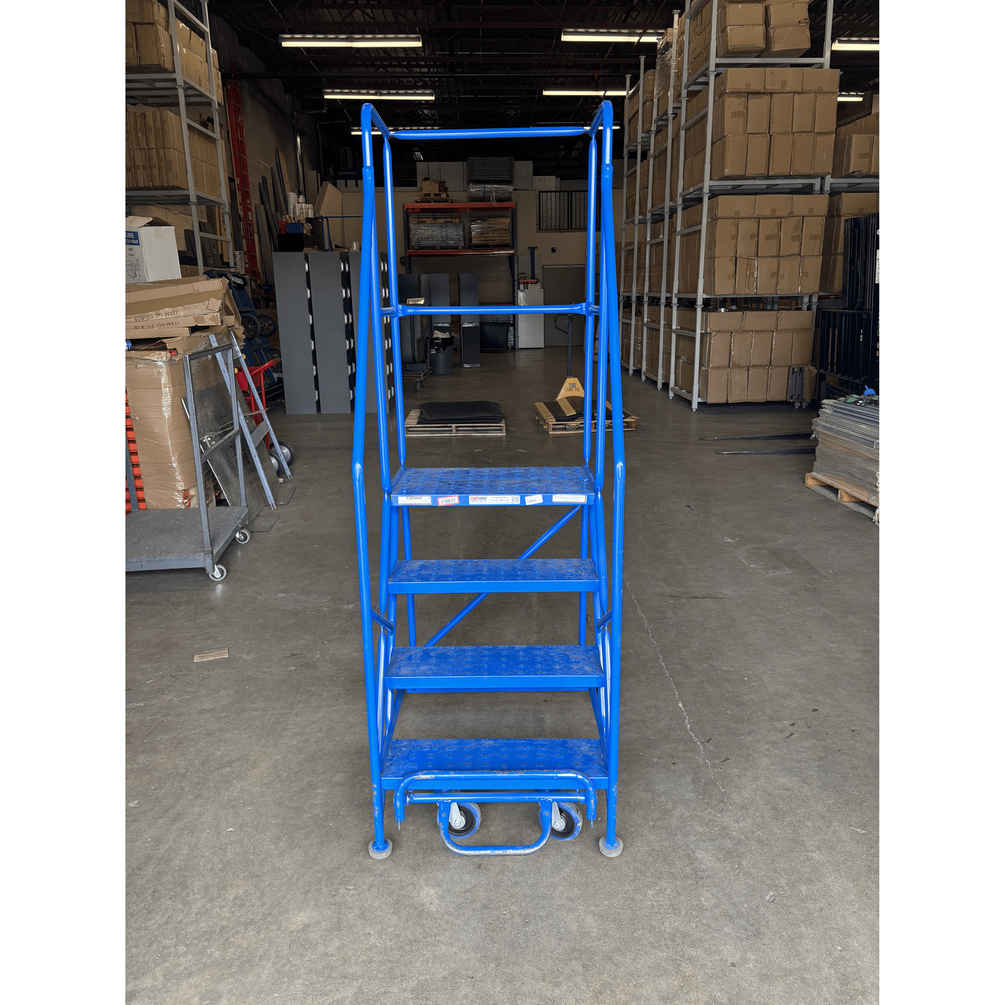 Used 4 Step Rolling Warehouse Ladder