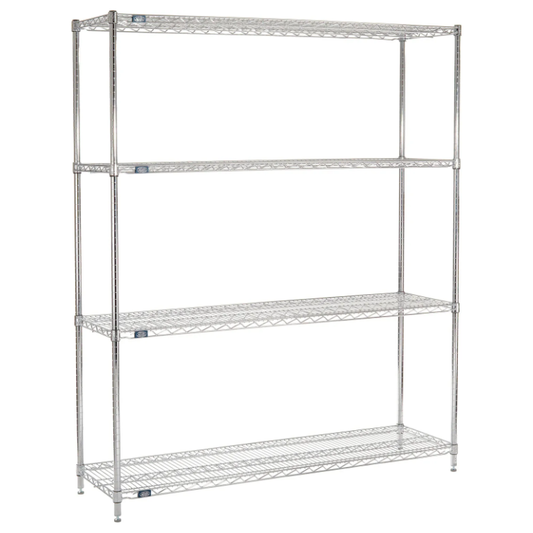 Chrome Wire Shelving Unit - 72"W x 18"D x 86"H