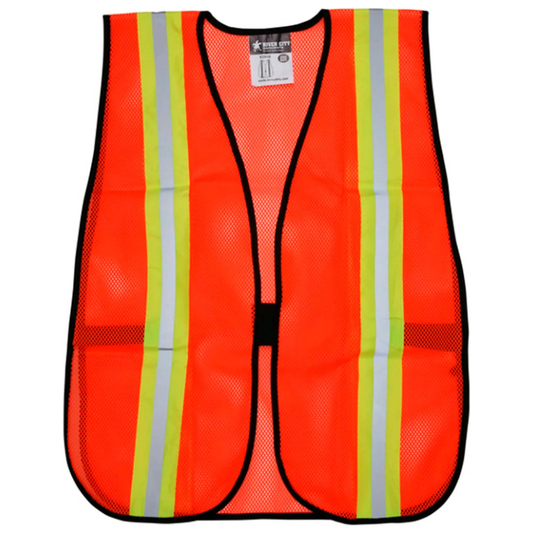 Orange Safety Vest with Reflective Strips